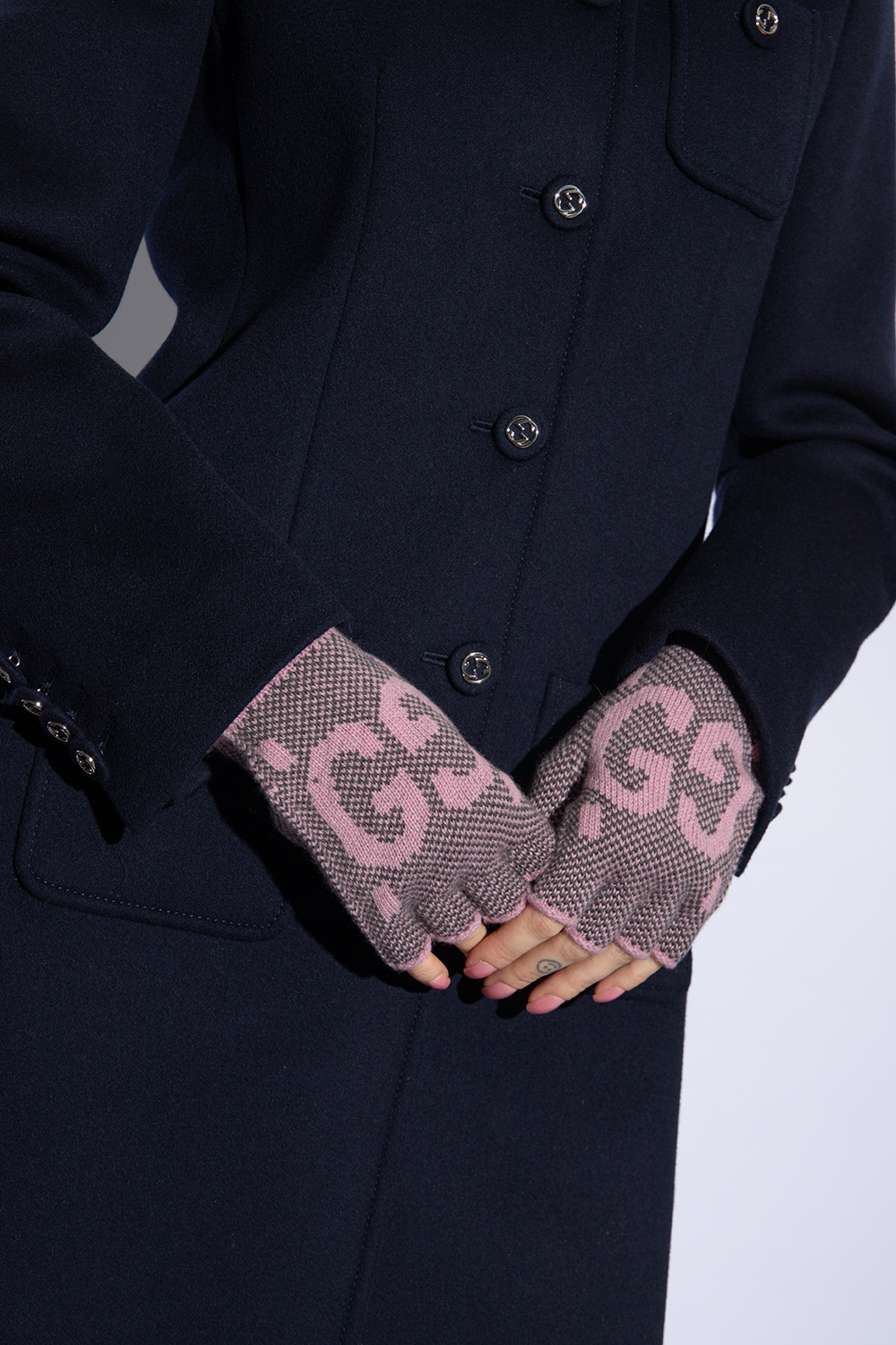 Pink Fingerless gloves Gucci - SchaferandweinerShops Spain